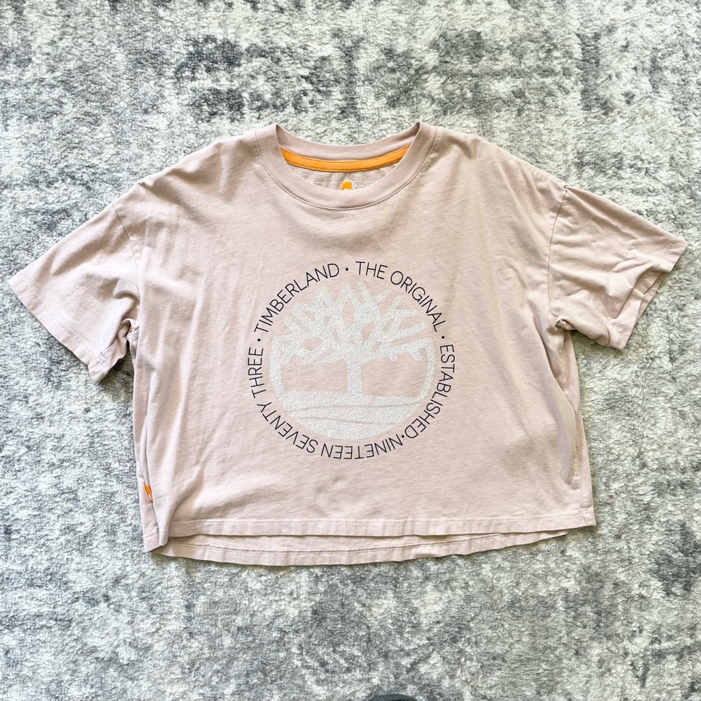 Timberland Cropped Logo T-shirt